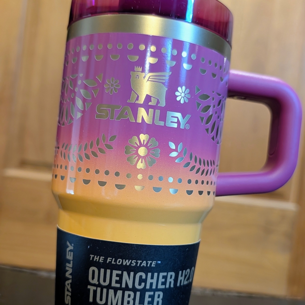Stanley Pink and Yellow Quencher H2.0 Tumbler